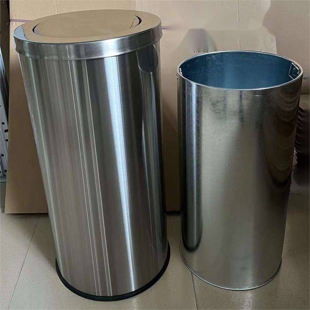 Flip Top Stainless Steel Bin