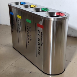 4 Compartment Stainless Steel Bin